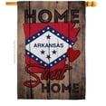 thumbnail image 1 of Ornament Collection H191132-BO 28 x 40 in. State Arkansas Home Sweet American State Vertical House Flag with Double-Sided Decorative Banner Garden Yard Gift, 1 of 1