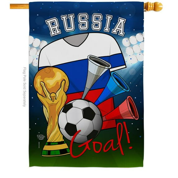 Ornament Collection H192108-BO World Cup Russia Soccer Sports 28 x 40 in. Double-Sided Decorative Vertical House Flags for Decoration Banner Garden Yard Gift
