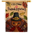 thumbnail image 1 of Ornament Collection H192288-BO 28 x 40 in. Its Thanksgiving House Flag with Fall Double-Sided Decorative Vertical Flags Decoration Banner Garden Yard Gift, 1 of 1