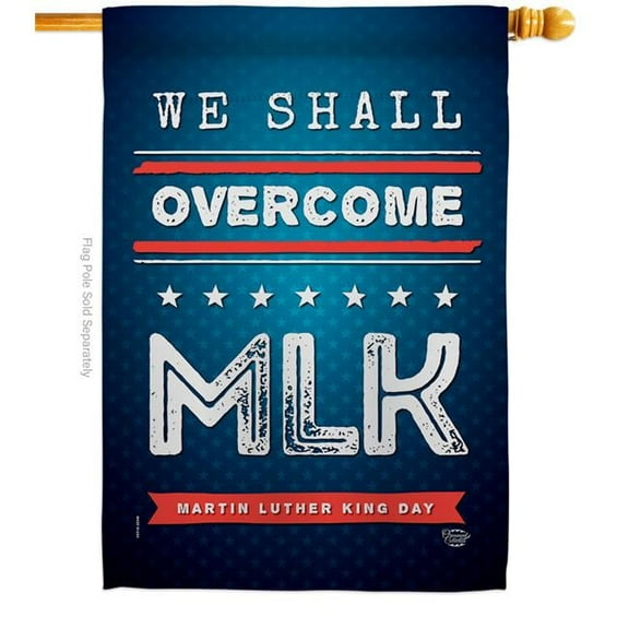 Ornament Collection H192384-BO 28 x 40 in. We Shall Overcome MLK Black History Martin Luther King Double-Sided Decorative Vertical House Flags - Decoration Banner Garden Yard Gift