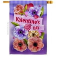 thumbnail image 1 of Ornament Collection H192410-BO 28 x 40 in. Valentines Floral House Flag with Spring Double-Sided Decorative Vertical Decoration Banner Garden Yard Gift, 1 of 1