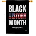 thumbnail image 1 of Ornament Collection H192432-BO 28 x 40 in. US Black History Month House Flag with Support Cause Double-Sided Decorative Vertical Flags Decoration Banner Garden Yard Gift, 1 of 1