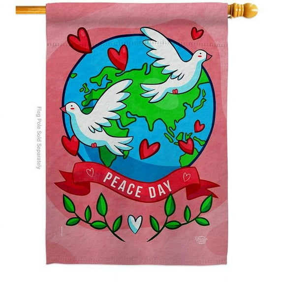 Ornament Collection H192455-BO 28 x 40 in. Peace On Earth Sweet Life Double-Sided Decorative Vertical House Flags - Decoration Banner Garden Yard Gift