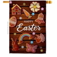 thumbnail image 1 of Ornament Collection H192502-BO Chocolate Easter Springtime Double-Sided Garden Decorative House Flag, Multi Color, 1 of 1