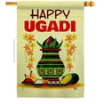thumbnail image 1 of Ornament Collection H192503-BO Happy Ugadi Celebration Double-Sided Garden Decorative House Flag, Multi Color, 1 of 1