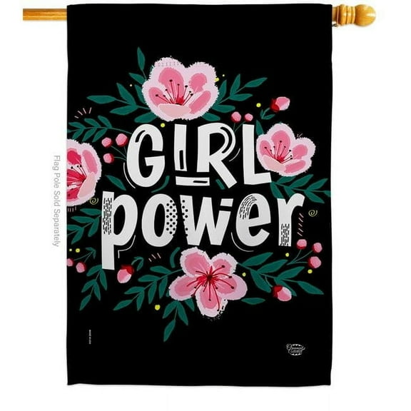Ornament Collection H192606-BO Girl Power Support Feminism 28 x 40 in. Double-Sided Decorative Vertical House Flags for Decoration Banner Garden Yard Gift