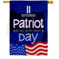 thumbnail image 1 of Ornament Collection H192665-BO 28 x 40 in. September Patriot Day American Vertical House Flag with Double-Sided Decorative Banner Garden Yard Gift, 1 of 1