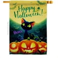thumbnail image 1 of Ornament Collection H192668-BO 28 x 40 in. Cute Black Cat House Flag with Fall Halloween Double-Sided Decorative Vertical Flags Decoration Banner Garden Yard Gift, 1 of 1