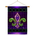 thumbnail image 1 of Ornament Collection HS190036-BO-03 28 x 40 in. Fleur De Lys House Flag Set Springtime Mardi Gras Double-Sided Decorative Vertical Flags & Decoration Banner Garden Yard Gift, Purple & Green, 1 of 1