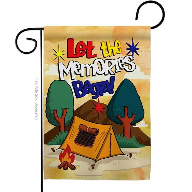 Let the Memories Begin Patriotic Multicolor Outdoor Garden Flag