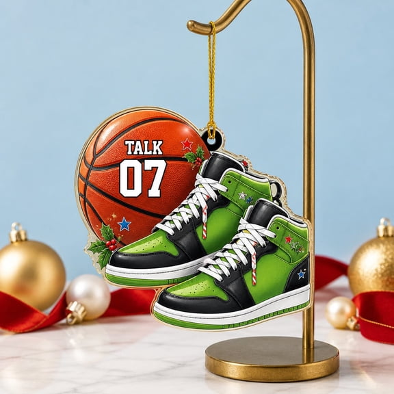 Ornament Custom Basketball Sneaker Theme Hanging Tree Decor Holiday Gift