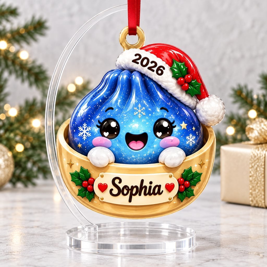 Ornament Custom Birth Month Glitter Dumpling Printed, Squishy Hanging ...