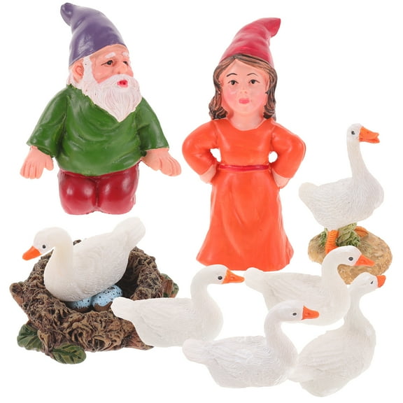 Ornament Decor Zen Garden Mini Gnome Statue Resin Sculpture Miniature Elder