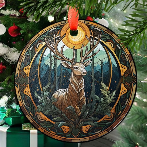 Ornament Deer Suncatcher Elk Buck Hunter Light Catcher Window Hangings House Decoration Woodland Decor Moose Lover Gift New House, 2025, Holiday 2025, Holiday Decoration, Seasonal