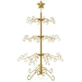 thumbnail image 1 of Ornament Display Christmas Tree with Stand - Wrought Iron Ornament Holder, 3' Gold, 1 of 7