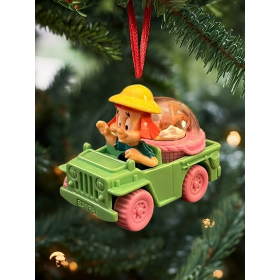 Ornament Elmyra Duff & rabbit jeep car Warner Bros. Looney Tunes Figure Figurine