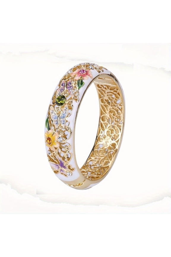 Ornament Ethnic Style Color Enamel Love of Butterfly Drop Oil Ring Female Fashion Simple Hand Ring Birthday Gift for Women,6