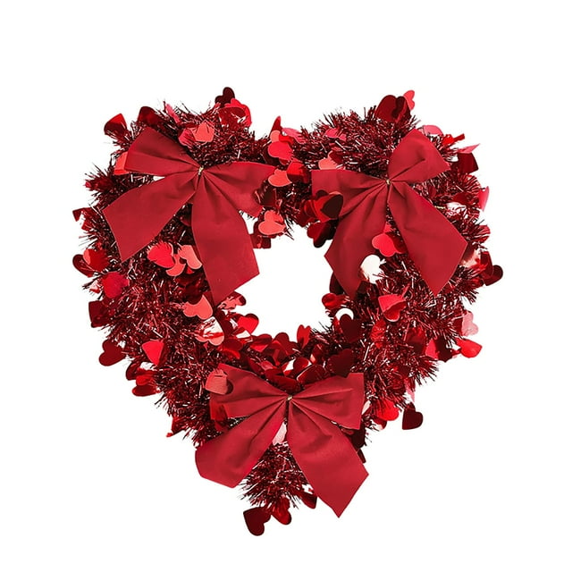 Ornament Garland Christmas Romantse Valentine's Day Heart Wreath