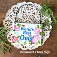 thumbnail image 1 of Ornament Gift Mini Sign Worlds Best Oma All Family Members New Grandparent Love, 1 of 3