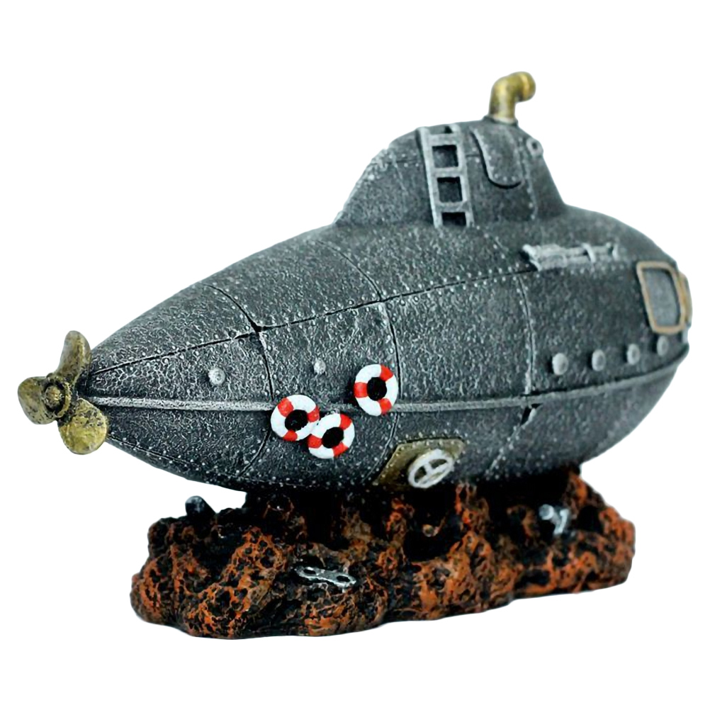 Ornament Gray Aquarium Decor Shipwreck Delicate Submarine Fish Tank Landscaping Decorations