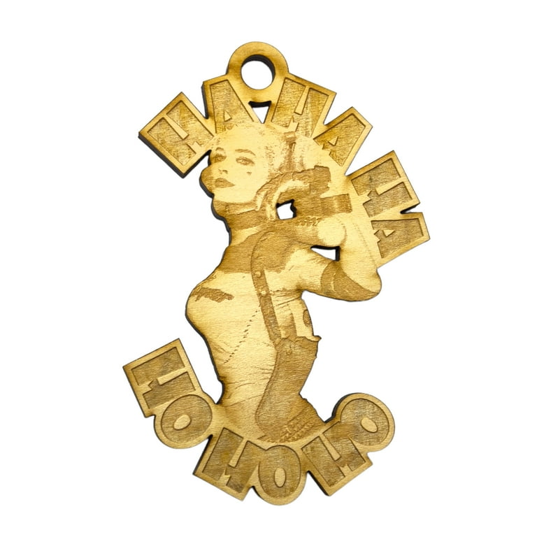 Ornament - Ha Ha Ha Ho Ho Ho - Raw Wood 3x4in Ornament - Ha Ha Ha Ho Ho Ho - Raw Wood 3x4in