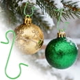 thumbnail image 1 of Ornament Hooks Ornament Hooks Ornament Hangers Ornament Hook for Trees Metal Wire Ornaments Hooks for Xmas Tree Decorations Hangin, Green, 1 of 8
