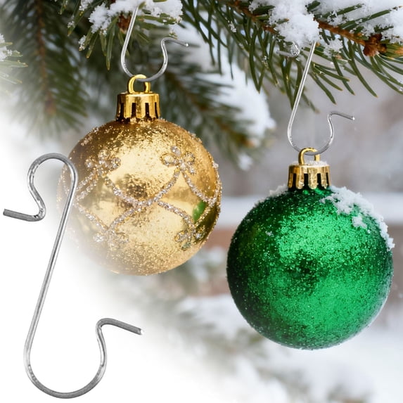 Ornament Hooks Ornament Hooks Ornament Hangers Ornament Hook for Trees Metal Wire Ornaments Hooks for Xmas Tree Decorations Hangin, Silver
