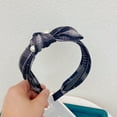 thumbnail image 1 of Ornament Houndstooth Headband Wide-Edge Bow Headband Pearl Headdress Elegant Hair Accessories H04, 1 of 5