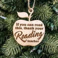 thumbnail image 1 of Ornament - If You Can Read This Thank Your Reading Teacher - Raw Wood 3x3in, 1 of 3
