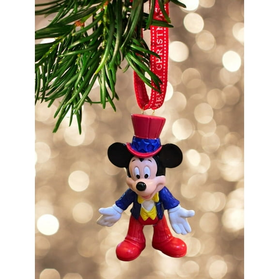 Ornament It's a Small World Disney Red Hat Mickey Mouse USA Uncle Sam Figure 4