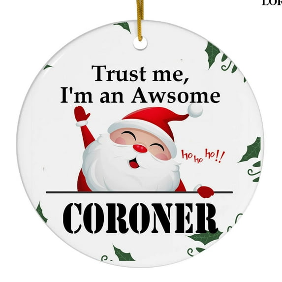 Ornament Kits 2025,Christmas Ornaments 2025 - Trust Me I'm An Awsome Coroner Christmas Ornaments, Coroner Ornaments Christmas Tree Decor, Xmas Ornaments 2025