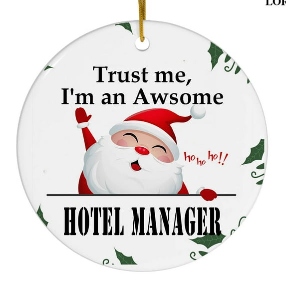 Ornament Kits 2025,Christmas Ornaments 2025 - Trust Me I'm An Awsome Hotel Manager Christmas Ornaments, Hotel Manager Ornaments Christmas Tree Decor, Xmas Ornaments 2025