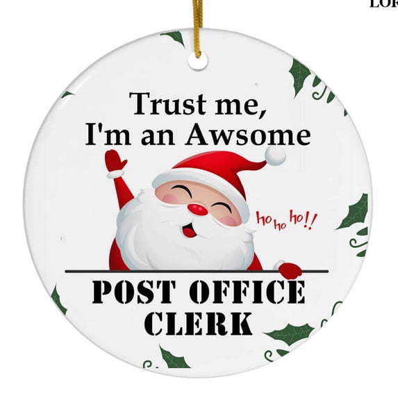 Ornament Kits 2025,Christmas Ornaments 2025 - Trust Me I'm An Awsome Post Office Clerk Christmas Ornaments, Post Office Clerk Ornaments Christmas Tree Decor, Xmas Ornaments 2025