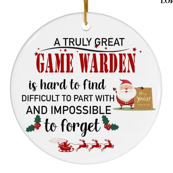 Ornament Kits 2025, Christmas Ornaments - Game Warden Ornament, Game Warden Christmas Ornaments 2025, Game Warden Decor for Office, Room, Home - Holiday Present Ideas