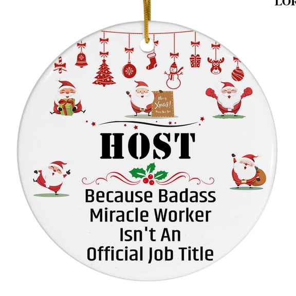 Ornament Kits 2025, Ornaments 2025 - Host Ornaments Christmas 2025, Birthday Gifts for Mom, Dad, Grandma, Grandpa, Host Christmas Tree Decoration Ceramic Ornament