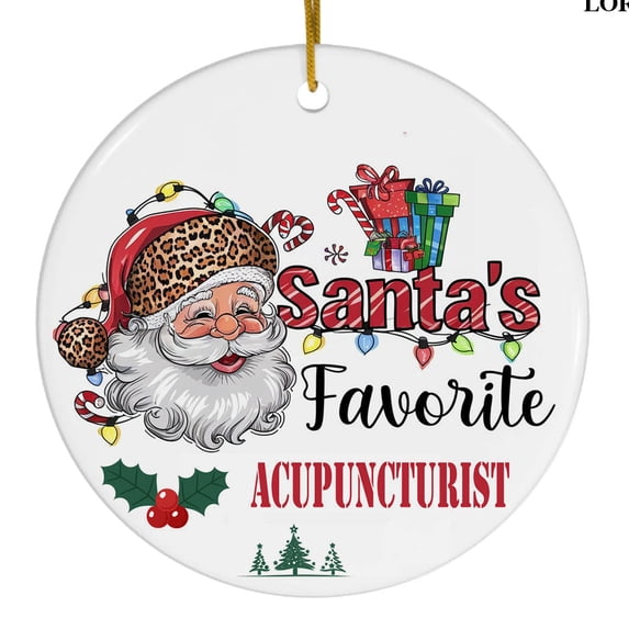 Ornament Kits 2025,Tree Ornaments - Santa’s Favorite Acupuncturist Ornament Decoration 2025, Acupuncturist Christmas Tree Gifts, Christmas Tree Decor, Christmas Keepsake