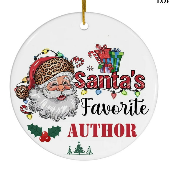 Ornament Kits 2025,Tree Ornaments - Santa’s Favorite Author Ornament Decoration 2025, Author Christmas Tree Gifts, Christmas Tree Decor, Christmas Keepsake