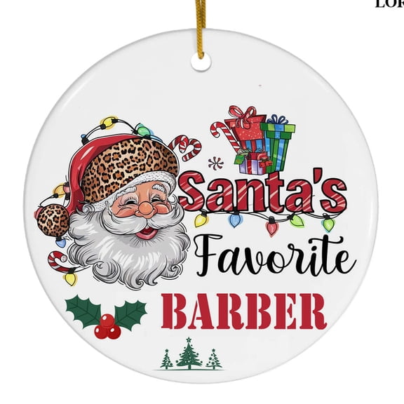 Ornament Kits 2025,Tree Ornaments - Santa’s Favorite Barber Ornament Decoration 2025, Barber Christmas Tree Gifts, Christmas Tree Decor, Christmas Keepsake