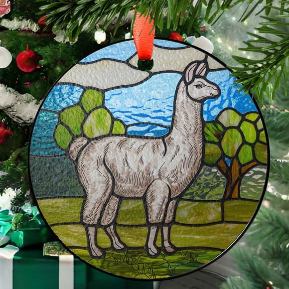 Ornament Llama Animal Suncatcher Alpaca Light Catcher Window Hangings Decoration House Gift For Mom Mother's Day Camel Ornament, 2025, Holiday 2025, Holiday Decoration, Seasonal