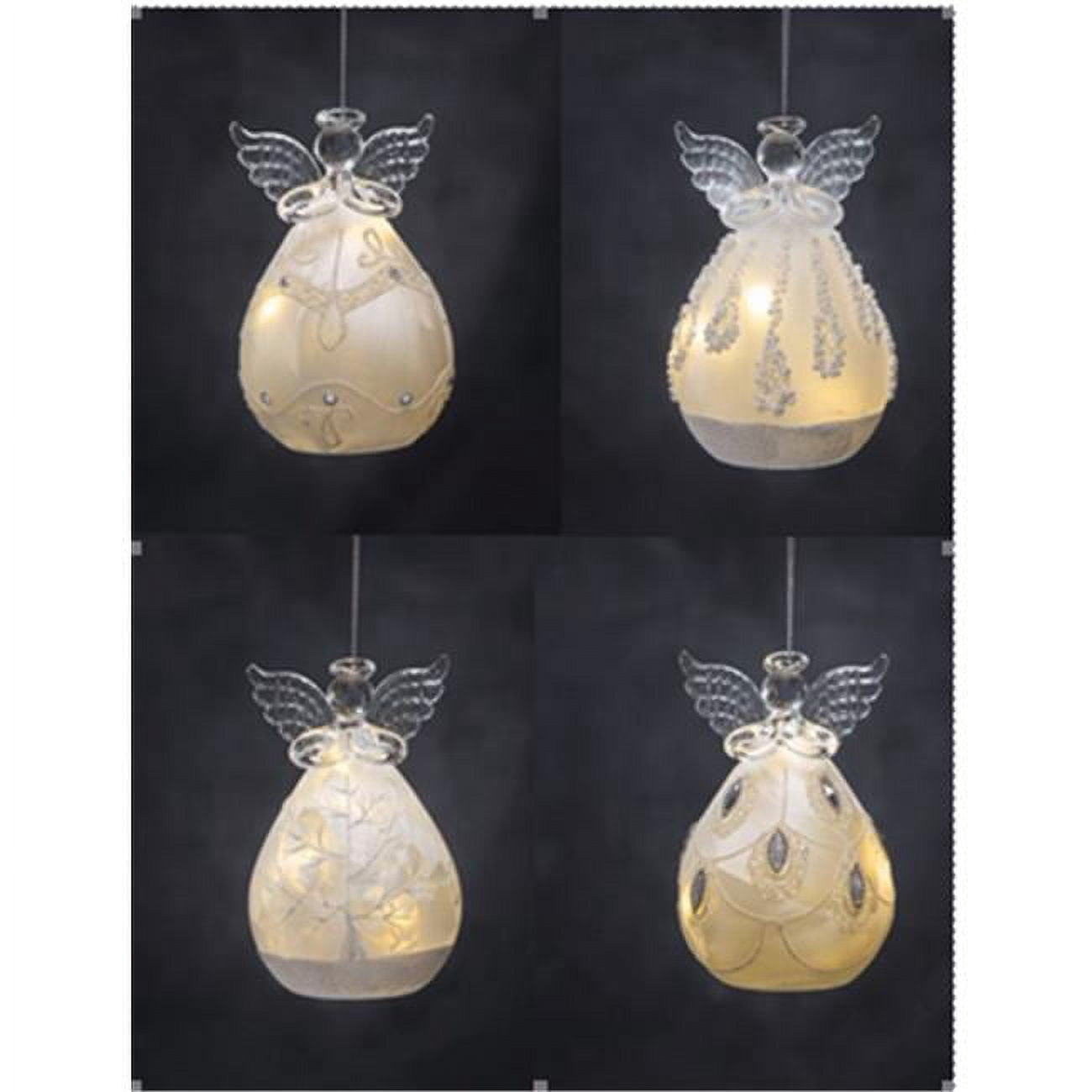 Ornament-LuxuryLite LED Angel (4.75 ) (1 of 4 Assorted Styles ...