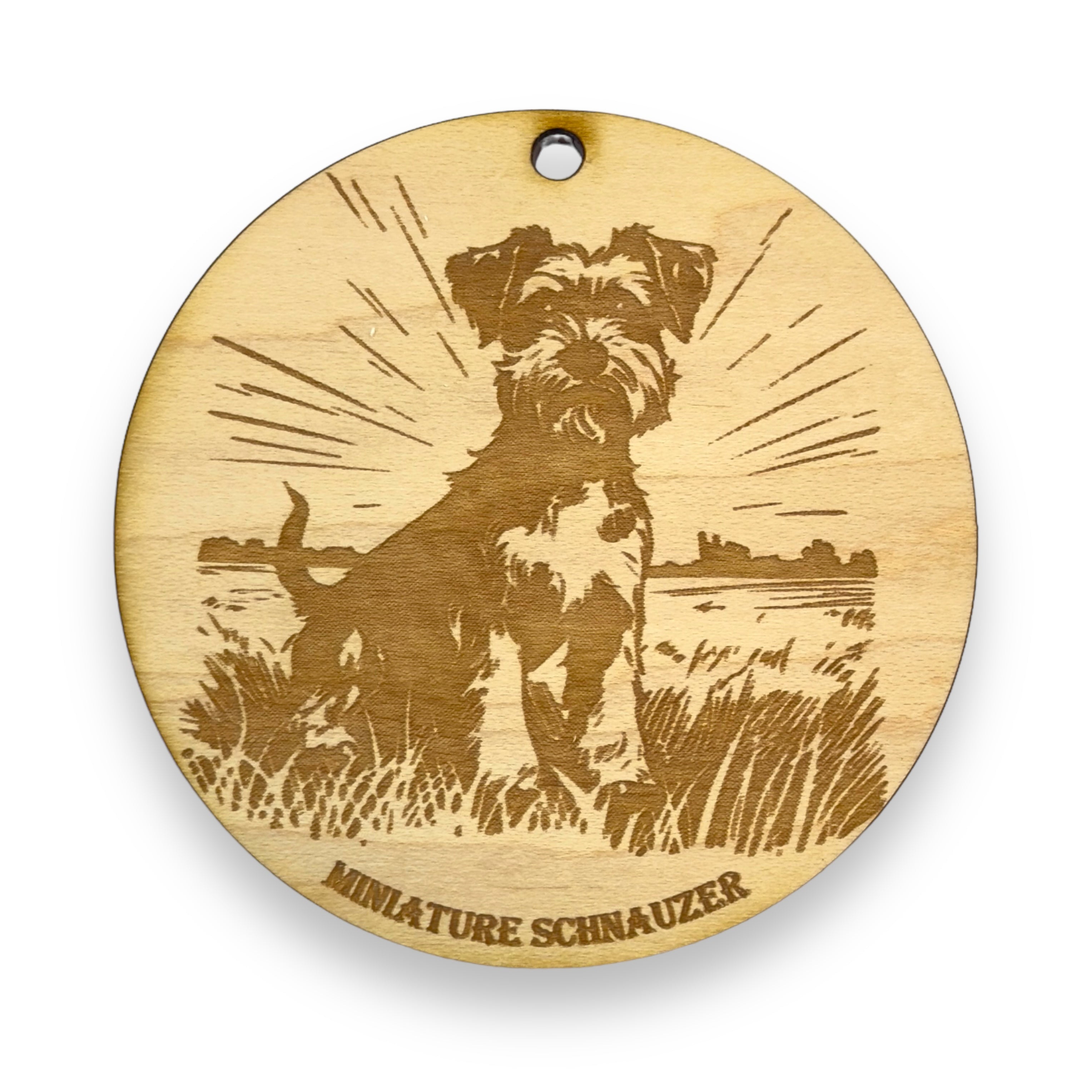 Ornament - Miniature Schnauzer Raw Wood Ornament - Miniature Schnauzer Raw Wood
