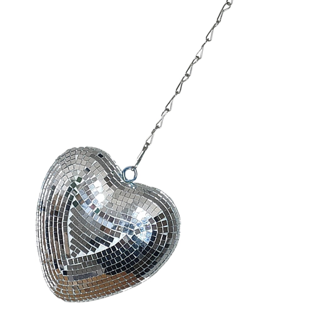 Ornament Mirrors Heart Shaped Disco Ball Christmas+decorations Disco