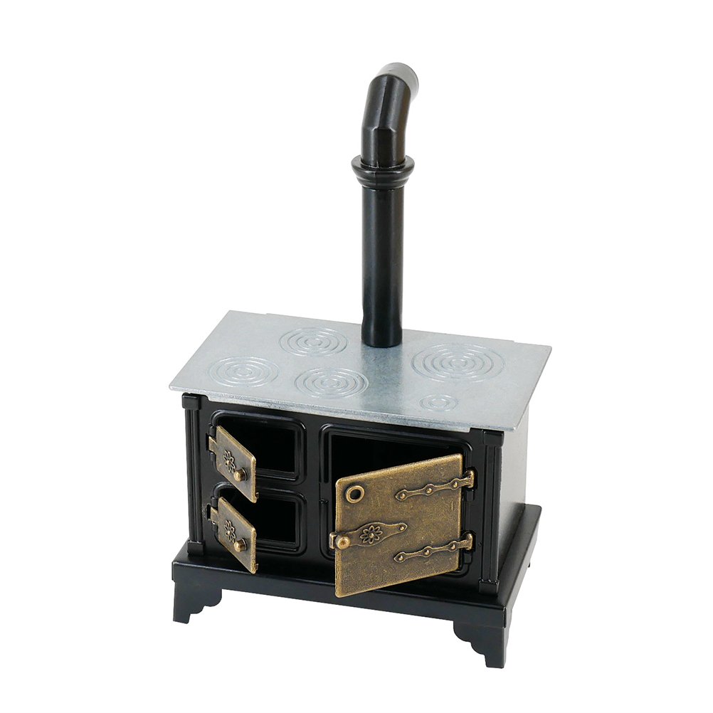 Ornament Models Miniature Cooktop Decor Dollhouse Cast Iron Stove