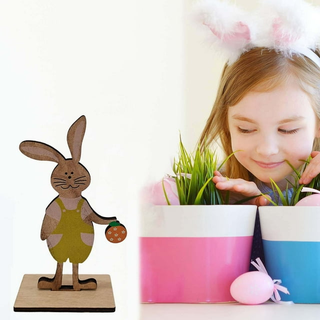 Ornament Pack Easter Bunny Decorations Wooden Bunny Spring Decorations …