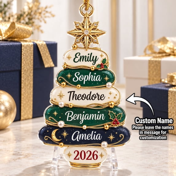 Ornament Personalized Christmas Tree Name Acrylic Decor for Christmas ...