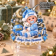Ornament Personalized First Christmas Name Acrylic Tree Keepsake
