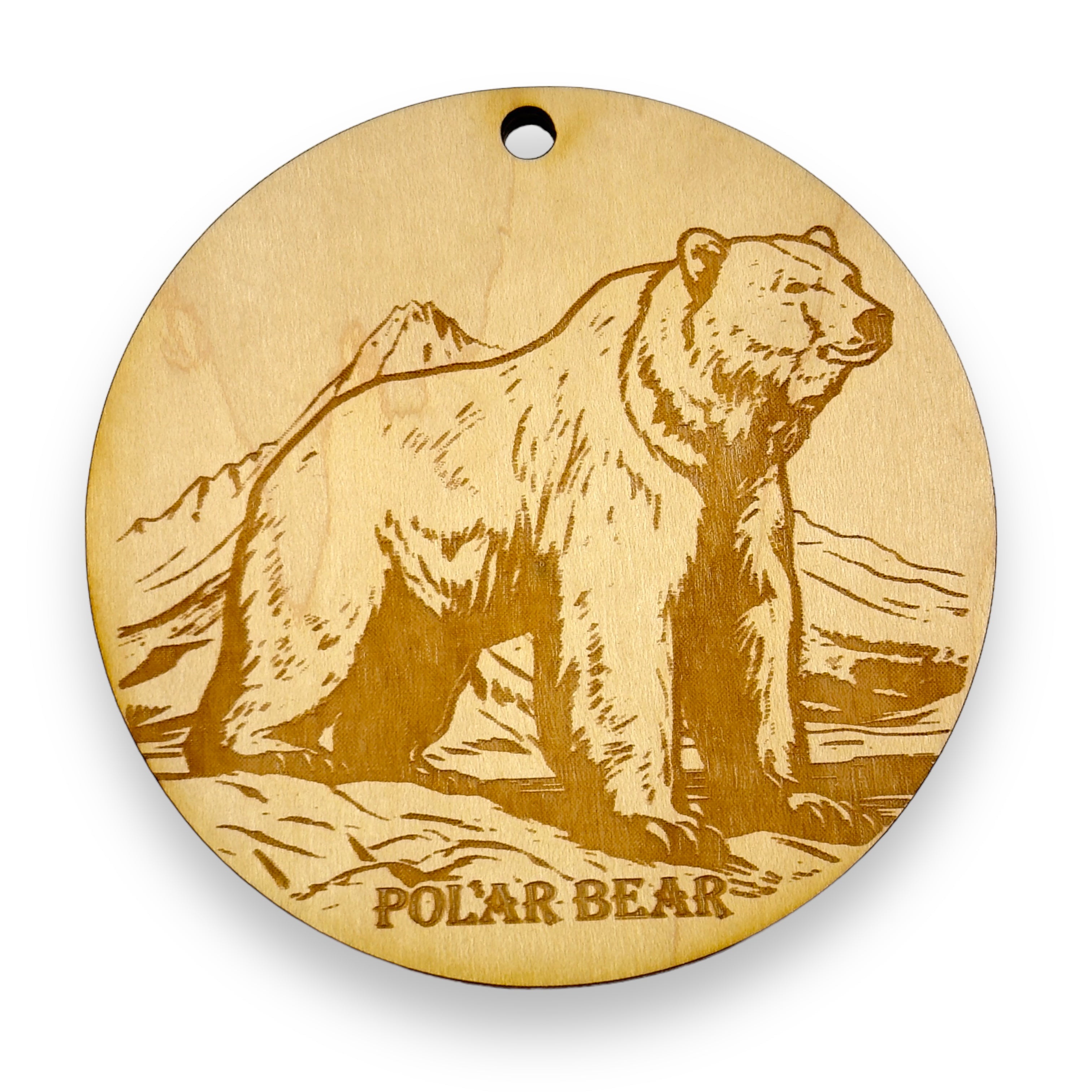 Ornament - Polar Bear Raw Wood Ornament - Polar Bear Raw Wood