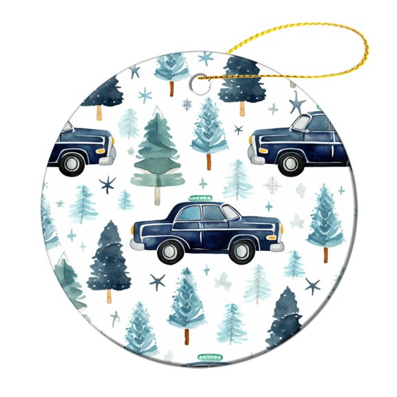 Ornament Police Car Christmas Pattern Christmas Bauble Police Gifts Holiday Ornament for Home Christmas Tree Decor Gifts Keepsake for Family