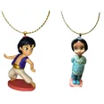 thumbnail image 1 of Ornament Princess Jasmine & Aladdin Set Toddler Animator Baby Wedding Cake 3”, 1 of 1