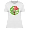thumbnail image 1 of Ornament Rose With Leaves T-Shirt Women -Image by Shutterstock, Female XX-Large, 1 of 2